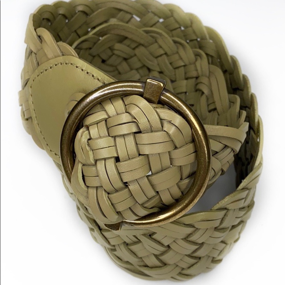 Talbots Woven Braided Leather Wide Belt M